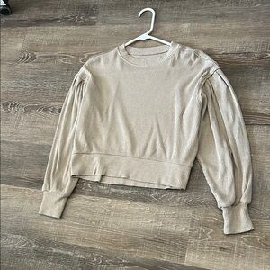 SO Beige Ribbed Sweatshirt